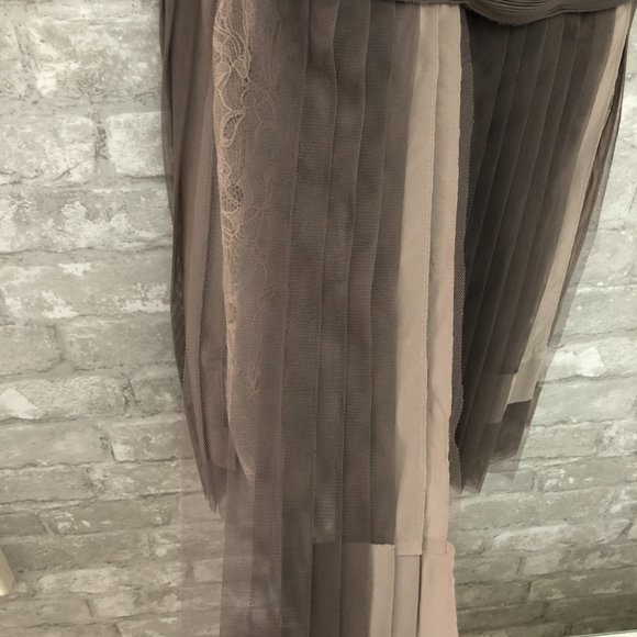 BCBGMaxAzria Pleated Contrast Lace Dress - Picture 6 of 8